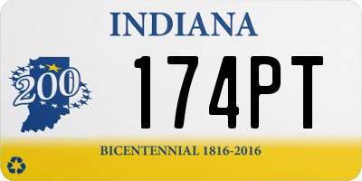 IN license plate 174PT