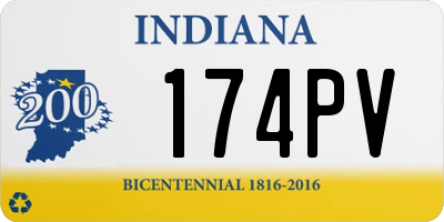 IN license plate 174PV
