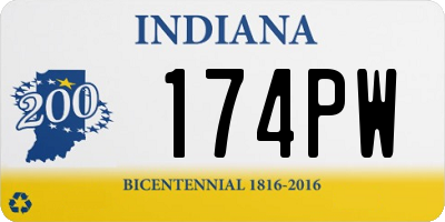 IN license plate 174PW