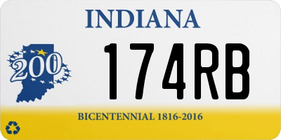 IN license plate 174RB