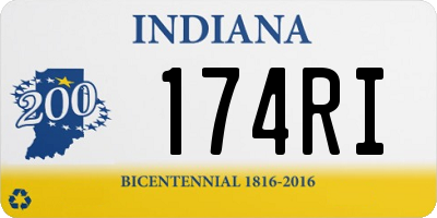 IN license plate 174RI