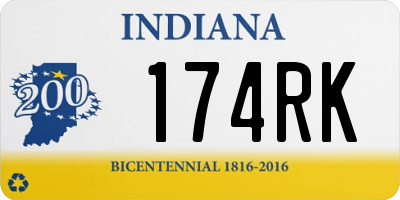 IN license plate 174RK