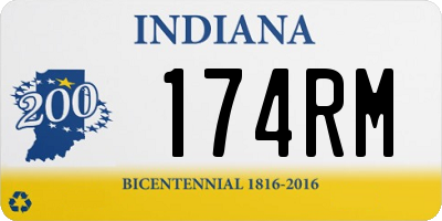 IN license plate 174RM