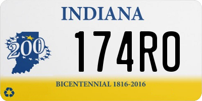IN license plate 174RO
