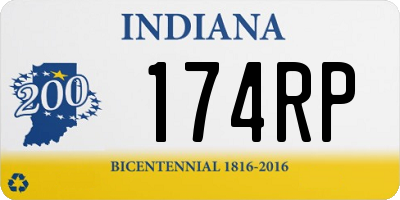 IN license plate 174RP