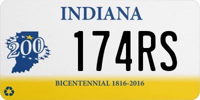 IN license plate 174RS