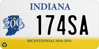 IN license plate 174SA