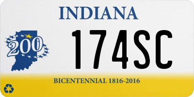 IN license plate 174SC