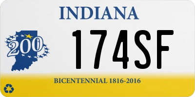 IN license plate 174SF