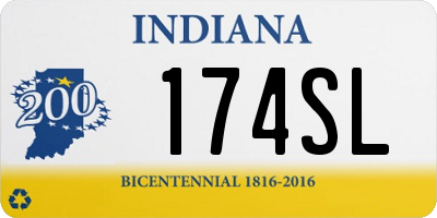 IN license plate 174SL