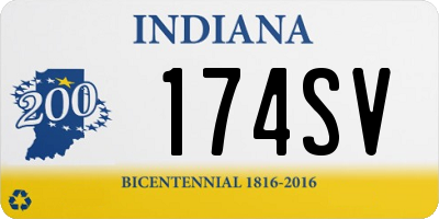 IN license plate 174SV