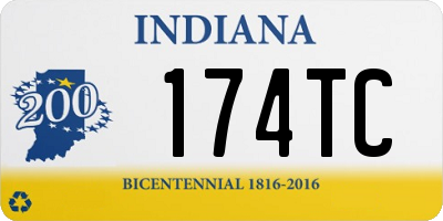 IN license plate 174TC