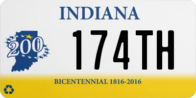 IN license plate 174TH