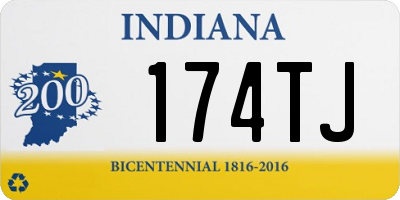 IN license plate 174TJ