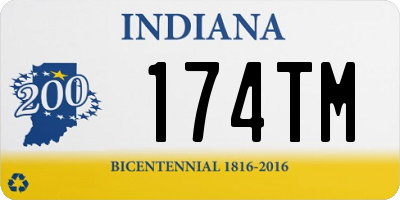 IN license plate 174TM