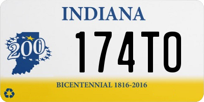 IN license plate 174TO