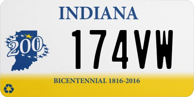 IN license plate 174VW