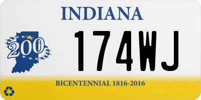 IN license plate 174WJ