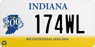 IN license plate 174WL