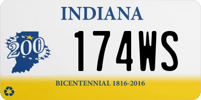 IN license plate 174WS