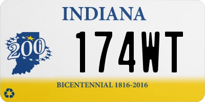 IN license plate 174WT