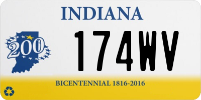 IN license plate 174WV