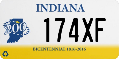 IN license plate 174XF