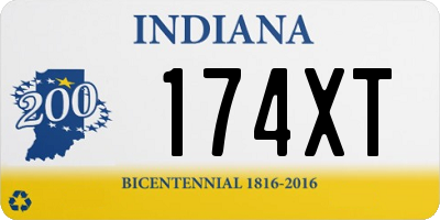 IN license plate 174XT