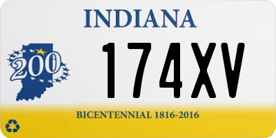 IN license plate 174XV