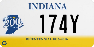 IN license plate 174Y
