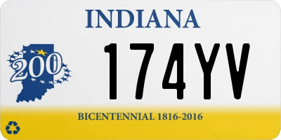 IN license plate 174YV