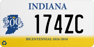 IN license plate 174ZC