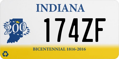 IN license plate 174ZF