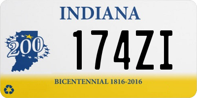 IN license plate 174ZI