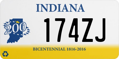 IN license plate 174ZJ