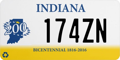 IN license plate 174ZN