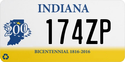 IN license plate 174ZP