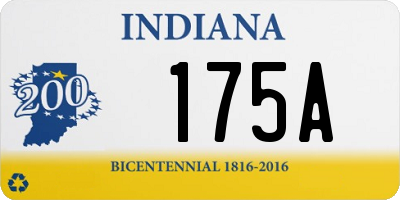 IN license plate 175A