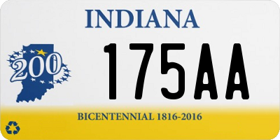 IN license plate 175AA