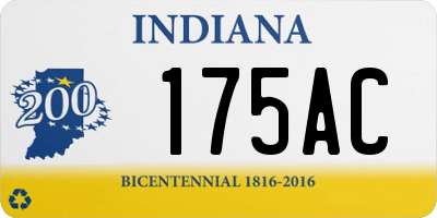 IN license plate 175AC