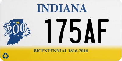 IN license plate 175AF