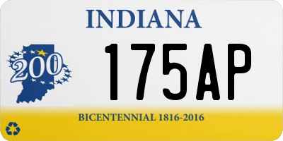 IN license plate 175AP
