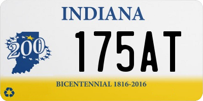 IN license plate 175AT