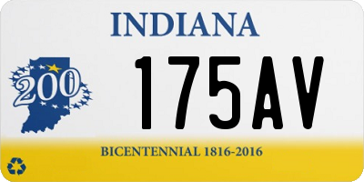 IN license plate 175AV