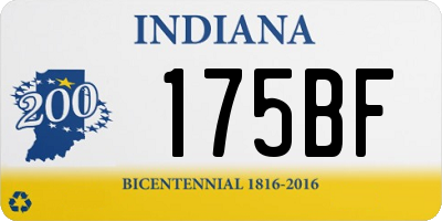 IN license plate 175BF