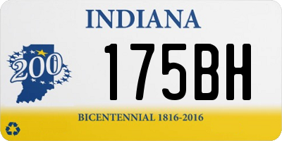 IN license plate 175BH