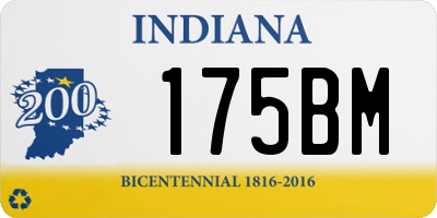 IN license plate 175BM