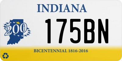 IN license plate 175BN