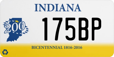 IN license plate 175BP