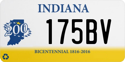 IN license plate 175BV